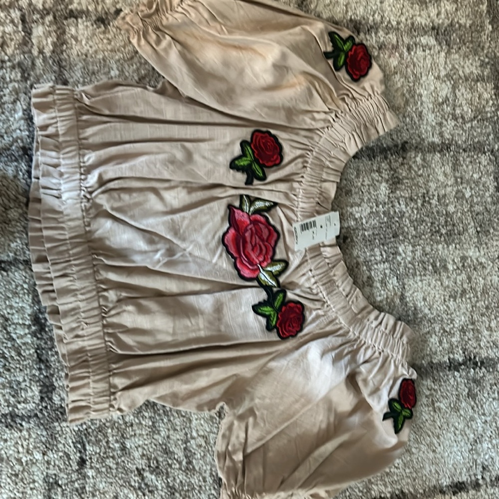 Crop embroidered top - Picture 3 of 3